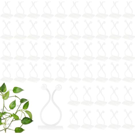 Plantes Grimpantes Clips 50 Pièces Fixation Vigne Clip Autocollante Clips de Plante Support pour Plantes Grimpantes pour Jardin Clip (1/5)