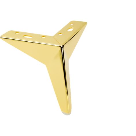 Pata de mueble estrella, cromo dorado, altura 13 cm (1/5)
