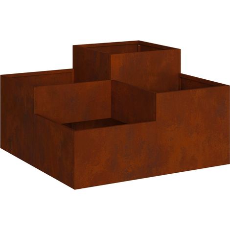 Maison Exclusive - Maceta para Jardín Oxidado 80 x 80 x 48 cm Ace (1/5)