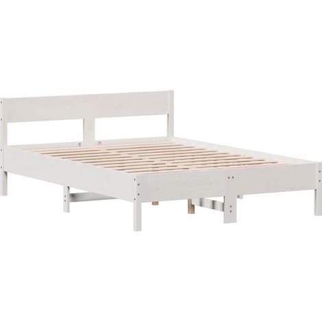Maison Exclusive - Letto senza Materasso Bianco 160x200 cm Legno Massello di Pino