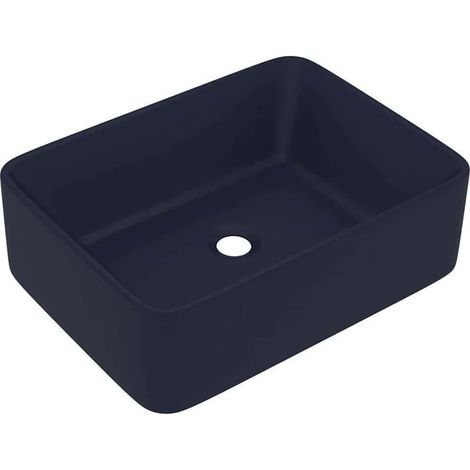 Luxury Wash Basin Matt Dark Blue 41x30x12 cm Ceramic vidaXL