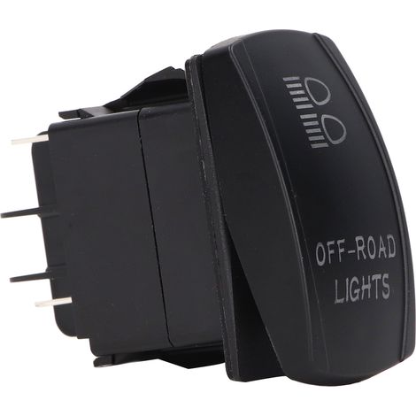 Interrupteur à bascule 5 broches marche/arrêt, résistant à la chaleur de -40 °C à +85 °C, 12 V/24 V CC, en ABS, pour bateau, yacht ou automobile. (1/5)