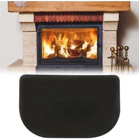 Tapis Ignifuge pour cheminée, Tapis Ignifuge pour cheminée, Tapis de Protection Semi-Circulaire, protège Les sols des braises des étincelles, Tapis Ignifuge et Anti-Chaleur (152 x 70 cm) (1/4)