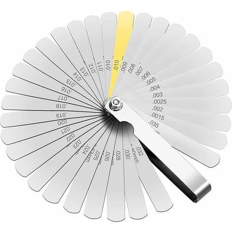 Misuratori di spessore di precisione, 32 lame di marcatura metriche/imperiali per la misurazione di larghezza/spessore e larghezza di intercapedine (1/5)