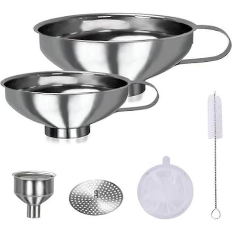 Entonnoir à conserves pour remplir les bocaux - entonnoir à large ouverture, compatible avec les bouteilles de remplissage de cuisine - ustensiles de cuisine pour conserves (1/5)