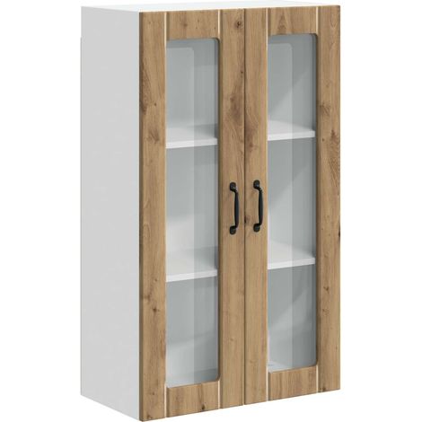 Maison Exclusive - Armario de vidrio para pared LUCCA Roble Artes