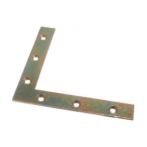 Lot de 12 équerres plates 125 mm en acier YZP (1/2)