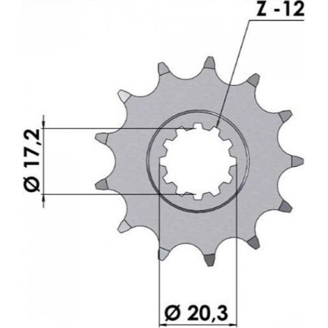 Pignon de sortie de boite Doppler pour moto Beta 50 RR motard (1/4)