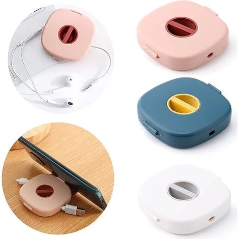 Lot de 3 organisateurs de câbles compacts avec téléphone (1/5)