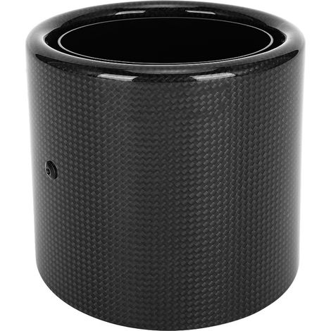 Embout d'échappement en fibre de carbone 54mm-114mm, col de queue modifié, adaptable Suzuki Swift Sport 18-20, finition noire brillante sertie (1/3)