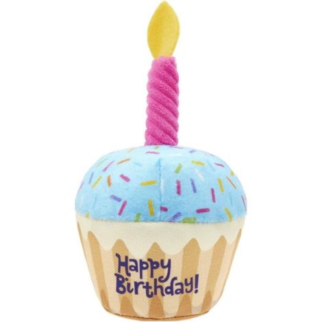1 Jouet couineur, Peluche à mâcher, Forme cupcake, Lavable en machine, Pour chien et chat (1/5)