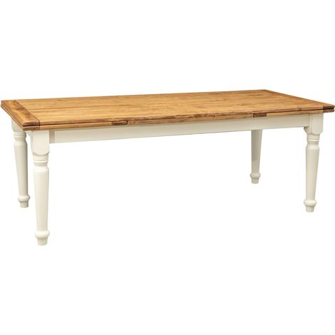 Tavolo legno massello 180x100 cm Tavolo sala da pranzo cucina Tavola allungabile Tavolino rettangolare Artigianale Made in Italy (1/5)
