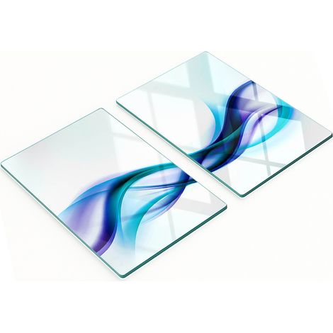 Tableaux en verre résistants et élégants avec un motif de vagues abstrait 2x40x52 cm (1/5)