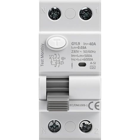 Disjoncteur différentiel 30mA 40A 2 pôles Type A-SI (1/5)