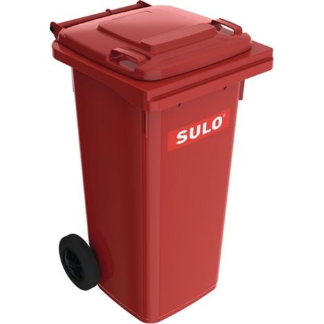 Pattumiera grande 120l HDPE rosso, mobile secondo EN 840 SULO (1/2)