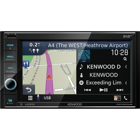 Kenwood DNR4190DABS receptor multimedia para coche Negro 200 W Bluetooth (1/5)
