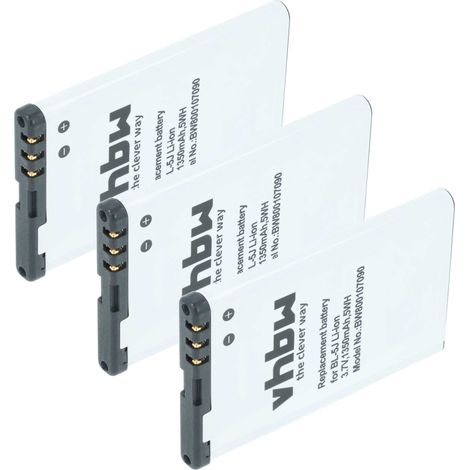 vhbw 3x Akku kompatibel mit Telekom Speedphone 701 schnurlos Festnetz Telefon (1300 mAh, 3,7 V, Li-Ion) (1/5)