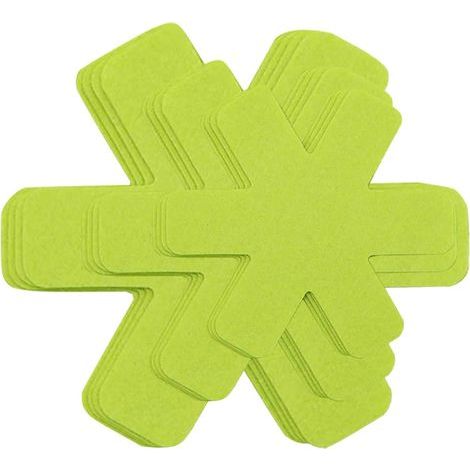 Set of 12 pan protectors and 3 pan protectors of different sizes to prevent scratches, separate and protect the surfaces of your cookware (green) (1/5)