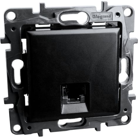 Einzelne RJ45-Computerbuchse CAT.6A STP Netzwerk schwarz (1/5)