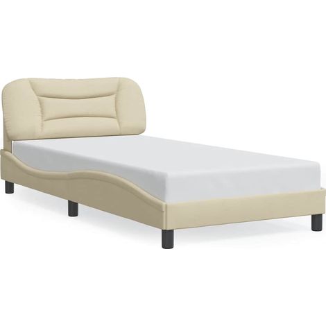 Maison Exclusive - Bettgestell ohne Matratze "Hvar" Creme 100x200