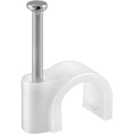 6 x FISSACAVI PVC C/CHIODO  6 MM CONF. 80 PZ