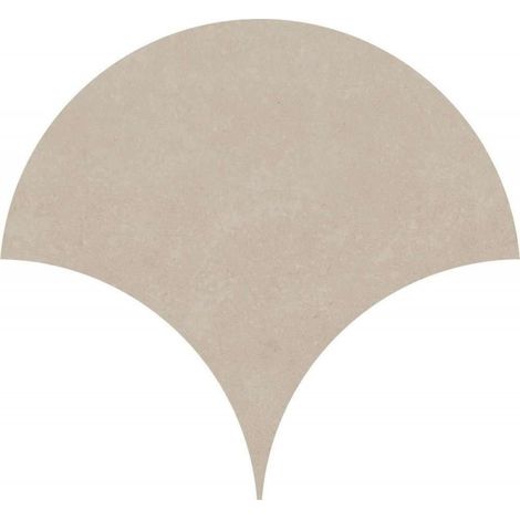Alle Carrelage - Carrelage sol / mur forme écaille de poisson grand format effet béton beige NASSAU TULUM CREMA - Vendu par boîte de 0,62 m²