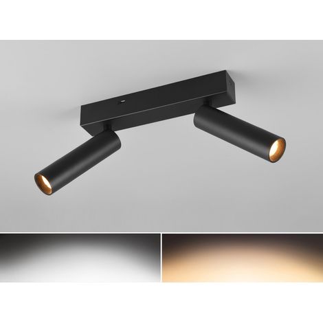 Moderner LED Deckenstrahler AMBALA dimmbar 2-flammig Schwarz, Breite 26cm (1/5)