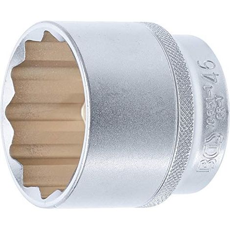BGS Inserto  chiave a bussola  dodici punti  Attacco quadro  interno 12,5  mm (1/2")  SW 46  mm -  10651-1