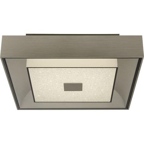 Searchlight Rhea Plafonnier LED Carré Argenté, Cristal Sable 3000K (1/3)