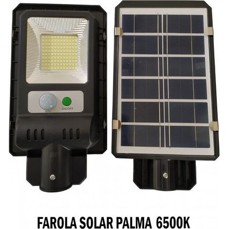 Jandei - Farola Solar Palma compacta 120 LED 6500K con sensor de movimiento placa solar integrada (1/5)