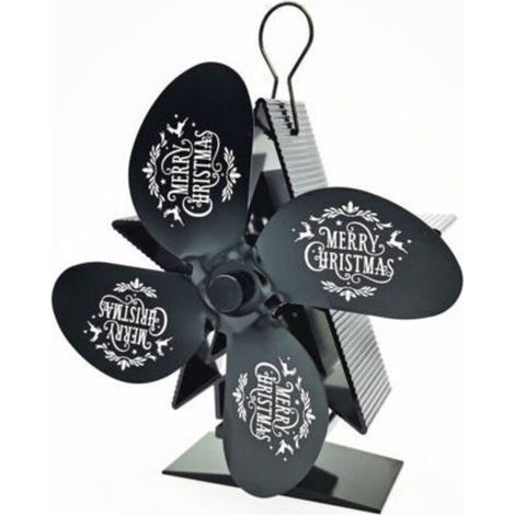 Ventilateur Poele à Bois 4 Pales Avec Thermomètre - Ventilateur Cheminée Alimenté à la Chaleur Ventilateur Silencieux avec Protection Contre le Surchauffe pour Poêle à Bois Cheminée Gaz Bûche Poêle à (1/5)