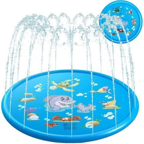 Wasserspielmatte für Kinder, 170 cm, strapazierfähige PVC-Sprühmatte, ideal für sommerliches Wasserspiel im Freien für Mädchen und Jungen (1/5)