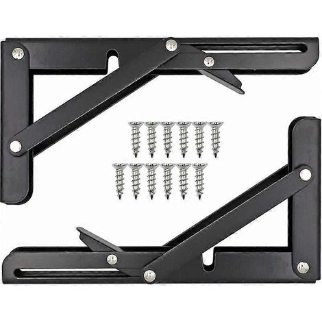 Support d'étagère pliable Snow, fixation murale, étagères renforcées, utilisable sur les comptoirs et 8 unités. - AquaForge (1/5)