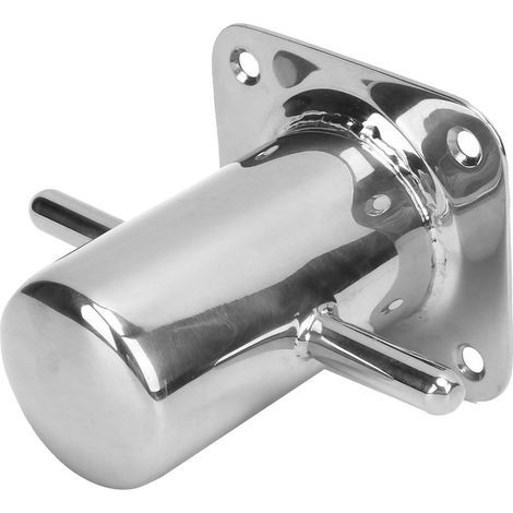 Bollard d'amarrage en acier inoxydable 316, diamètre 90 mm, robuste pour quai ou ponton, accessoire nautique durable. (1/5)