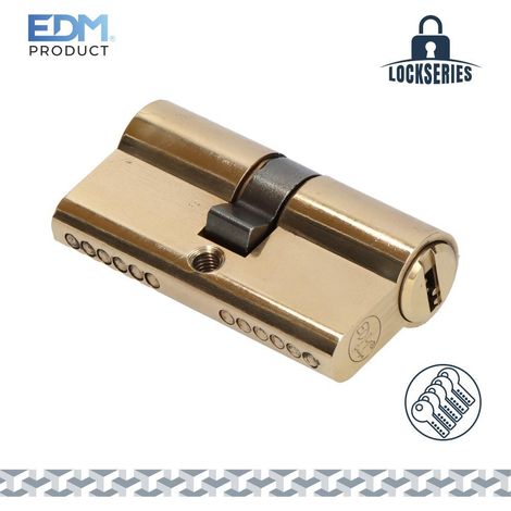 Messingzylinder 60 mm (30 + 30 mm) langer Nocken R15 mit 5 Sicherheitsschlüsseln inklusive EDM