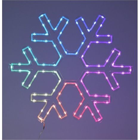 Asics Fiocco di neve LED RGB 50x43 cm Cristallo (1/2)