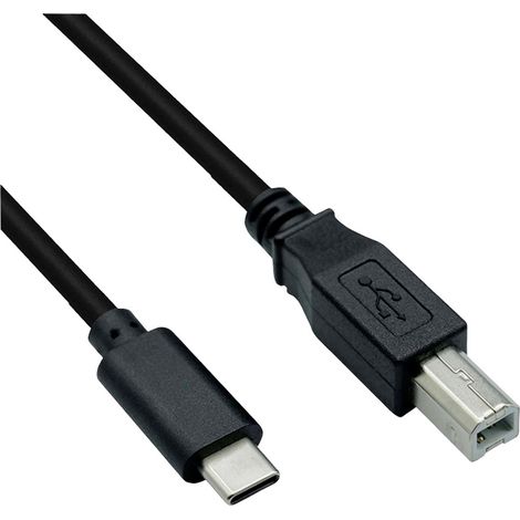 Roline Câble USB USB-C® mâle, USB-B mâle 3.00 m noir blindé 11.02.8337