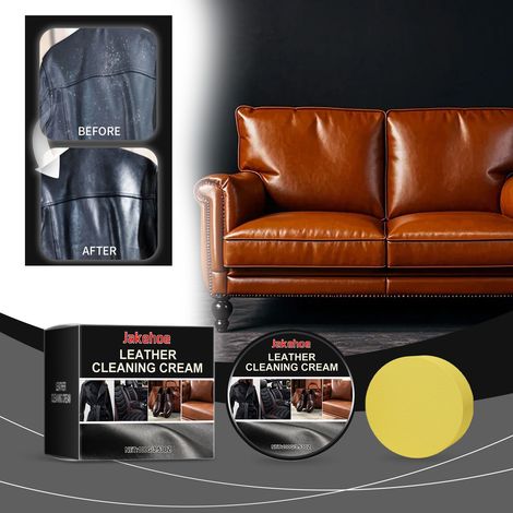 Crème d'entretien pour cuir (sièges auto, meubles, sacs et chaussures) - Crème réparatrice multi-usages pour rayures (format portable) - 100 g x 1 + éponge x 1 (1/5)