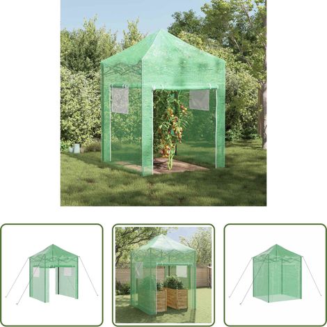 Gartengewächshaus - Gewächshaus mit Pop-up-Rahmen Grün 200 x 200 x 300 cm Eisen (1/5)