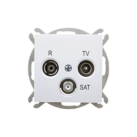 Prise d'antenne RD/TV/SAT sans cadre IP20 Blanc Rouleau électrique