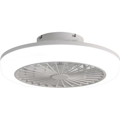 Ventilateur de plafond moderne de 18" avec Lumière LED et Télécommande,Sans pale encastré pour Chambre,Salon,Salle à manger (1/5)