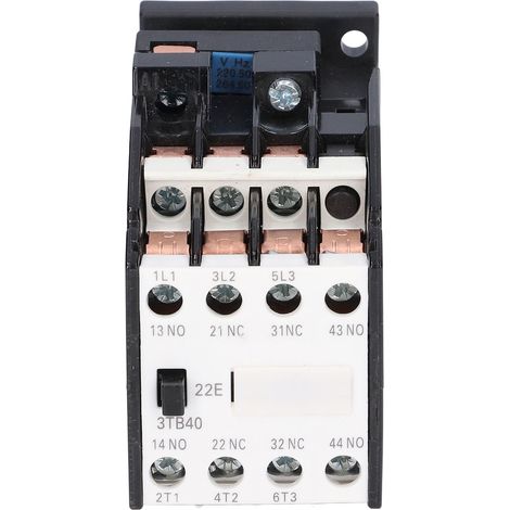 Contacteur CA 2NF+2NO sur rail DIN pour alimentation électrique résidentielle marche/arrêt 9A 3TB40 220V 50Hz