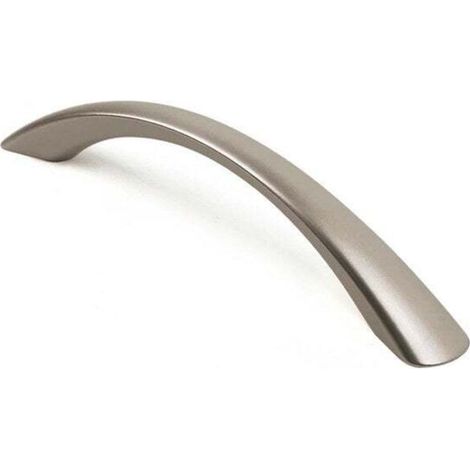 Poignée de meuble aluminium satiné, entraxe 128 mm (1/3)