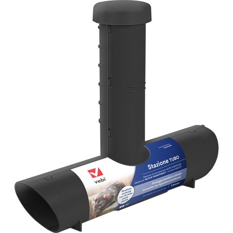STAZIONE DI SICUREZZA PER ESCHE RODENTICIDE Tubo - cm. 28 x 6,1 x 23,5  - VEBI
