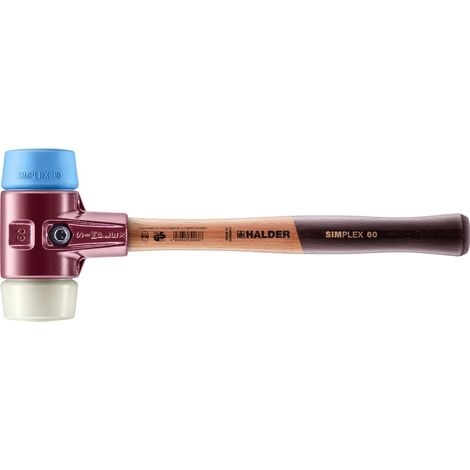 HALDER SIMPLEX TPE-Weichhammer / Nylon mit Tempergussgehäuse und Holzstiel - D=60 mm - 3018.060 (1/5)