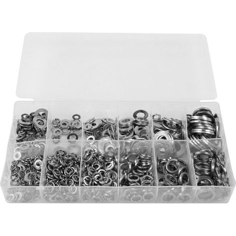 Rondelles Plates Et Ressorts En Acier Inoxydable Kit Assorti 790 Pieces Pour Fixations Domestiques Et Automobiles (1/5)