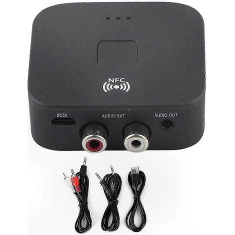 Récepteur Bluetooth avec prises jack 3,5 mm et RCA pour TV et voiture ou streaming (1/5)