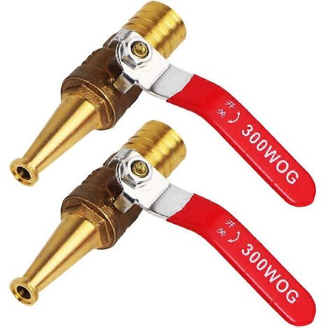 Fire Hose Nozzle Durable Copper Hose Nozzle for Watering Use 2Pcs (1/5)