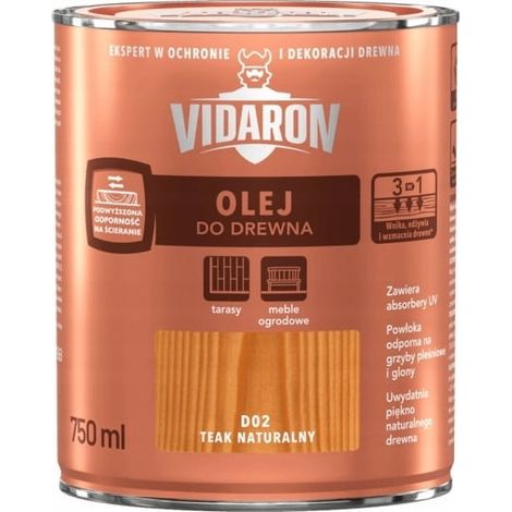 Vidaron Natürliches Teaköl D02 0,75 l (1/3)