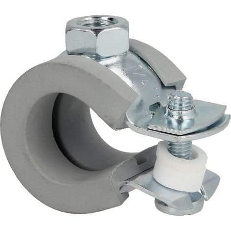 Collier articulé à visser, galvanisé M8 x 44-49 mm pour tuyaux en plastique